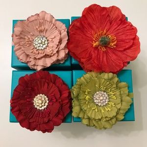 Set of 4 Empty Tieks Boxes with Flowers